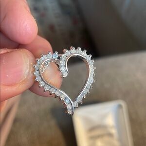 Elegant Silver Heart-Shaped Pendant